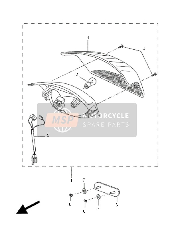 Yamaha CW50L 2011 Fanale Posteriore per un 2011 Yamaha CW50L